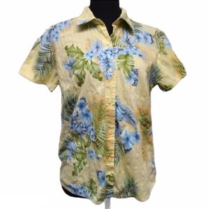 Lemon Grass Studio yellow blue floral blouse